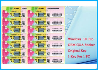 All Lanugaue Compatible Windows 10 Pro COA Sticker 32bit 64bit Online Activation COA X20 Genuine OEM License